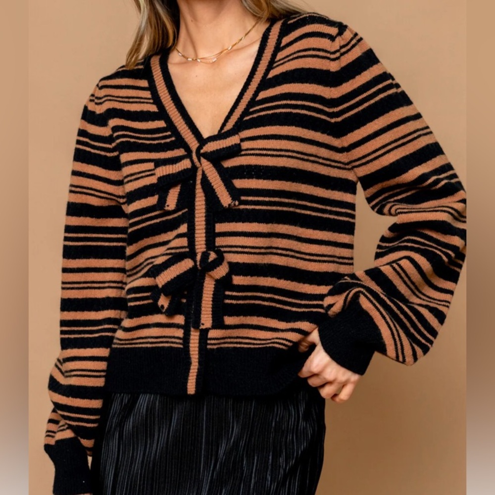 Bow Cardigan Sweater